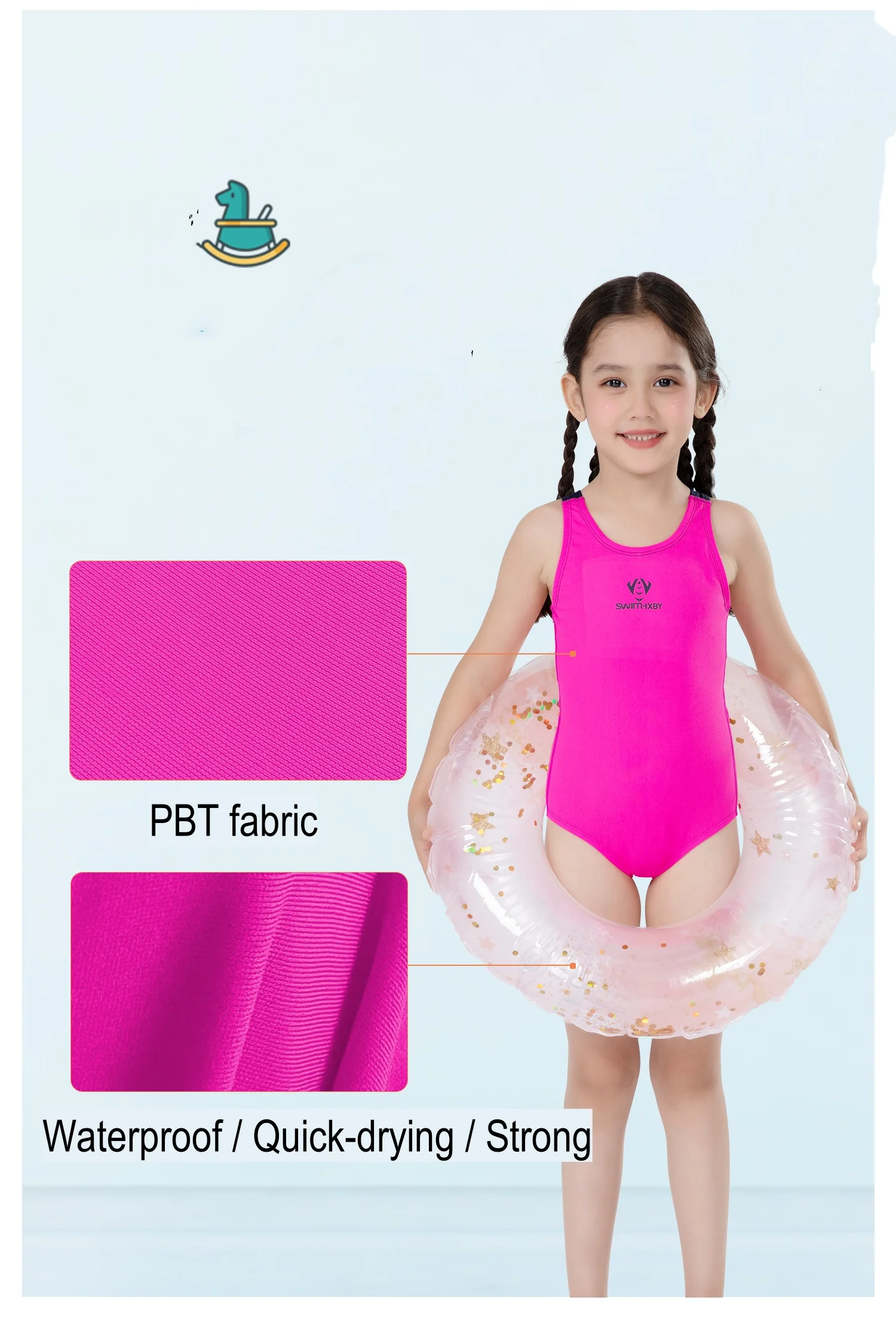 

Girl One Piece Professional Quick-Dry Outdoor Water Sports Beach SwimSuit Kids SharkSkin Fabric Surfing Bathing SwimWear