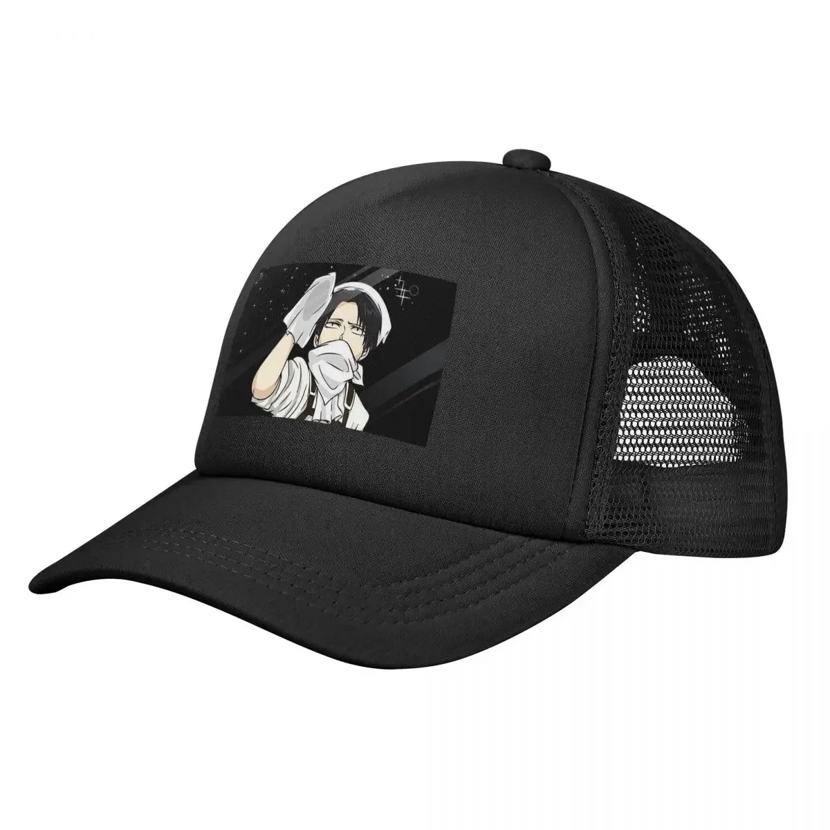 Levi Ackerman Attack On Titan Mesh Baseball Caps Snapback Fashion Baseball Hats Breathable Casual Casquette Outdoor Unisex