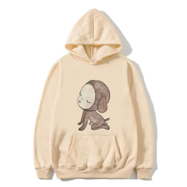 

Yoshitomo Nara Bunny Baby Graphic Hoodie Unisex Fashion Art Aesthetic Trend Hooded Sweatshirt Men Women's Oversized Streetwear