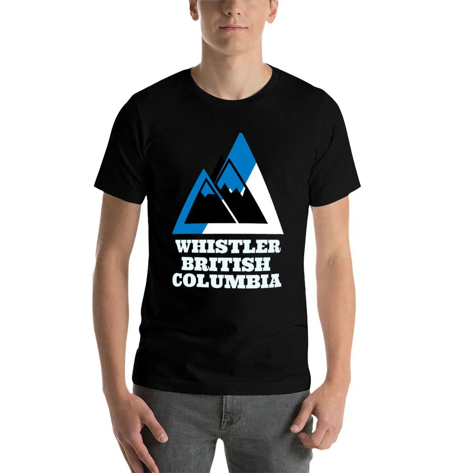 Whistler, British Columbia Vintage Travel T-Shirt quick-drying Clothing luxury t-shirt designer shirts mens t shirts top quality