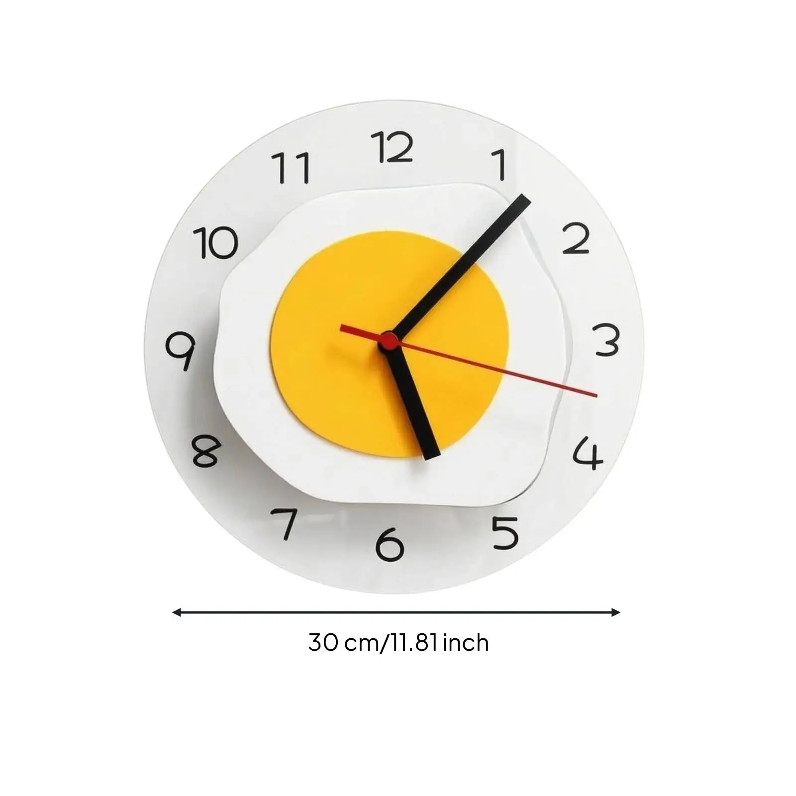 Fried-Egg Wall Clock Yellow Center Fried Egg Wall Clock Modern