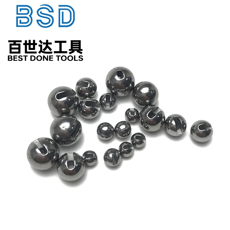 Large Stock Best Selling Tungsten Slotted Bead Fishing Weight 2mm 3mm 4mm 5.5mm 6.4mm