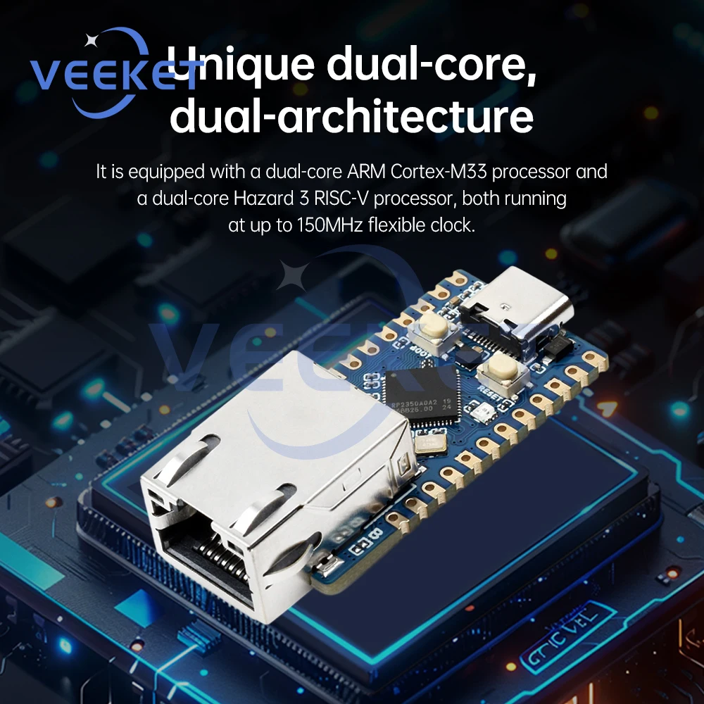 RP2350-ETH Micro Controller Development Board สําหรับ Raspberry Pi RP2350 CH9120 เครือข่าย Ethernet สําหรับ Arduino Type-C