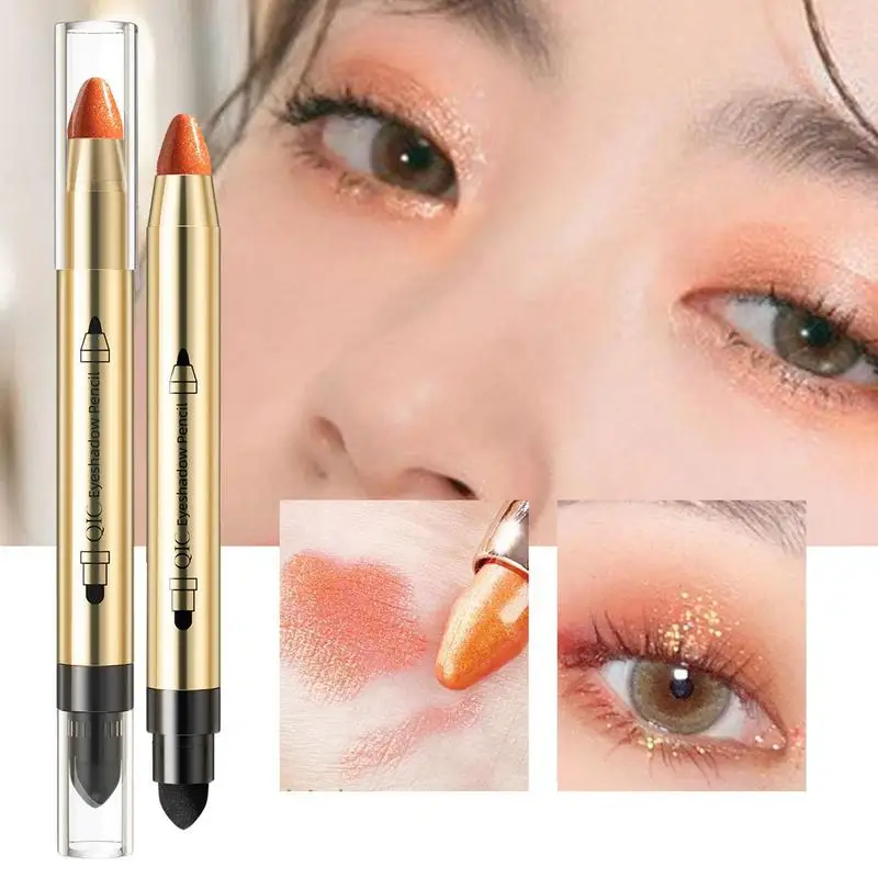 Glitzer Lidschatten Stift Doppel enden Lidschatten Bleistift Buntstift wisch fest Lidschatten Stick Text marker Make-up-Tool Lidschatten Make-up