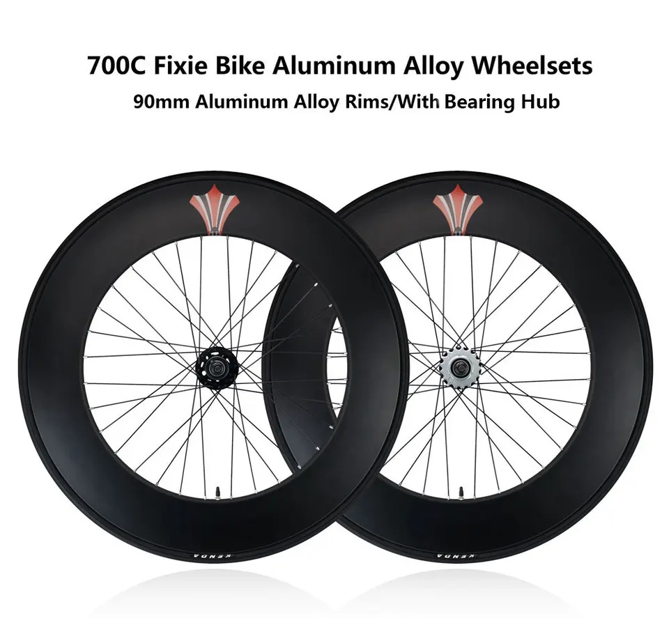 700C 88MM 90MM固定ギアバイクホイール アルミ合金フリップフロップ