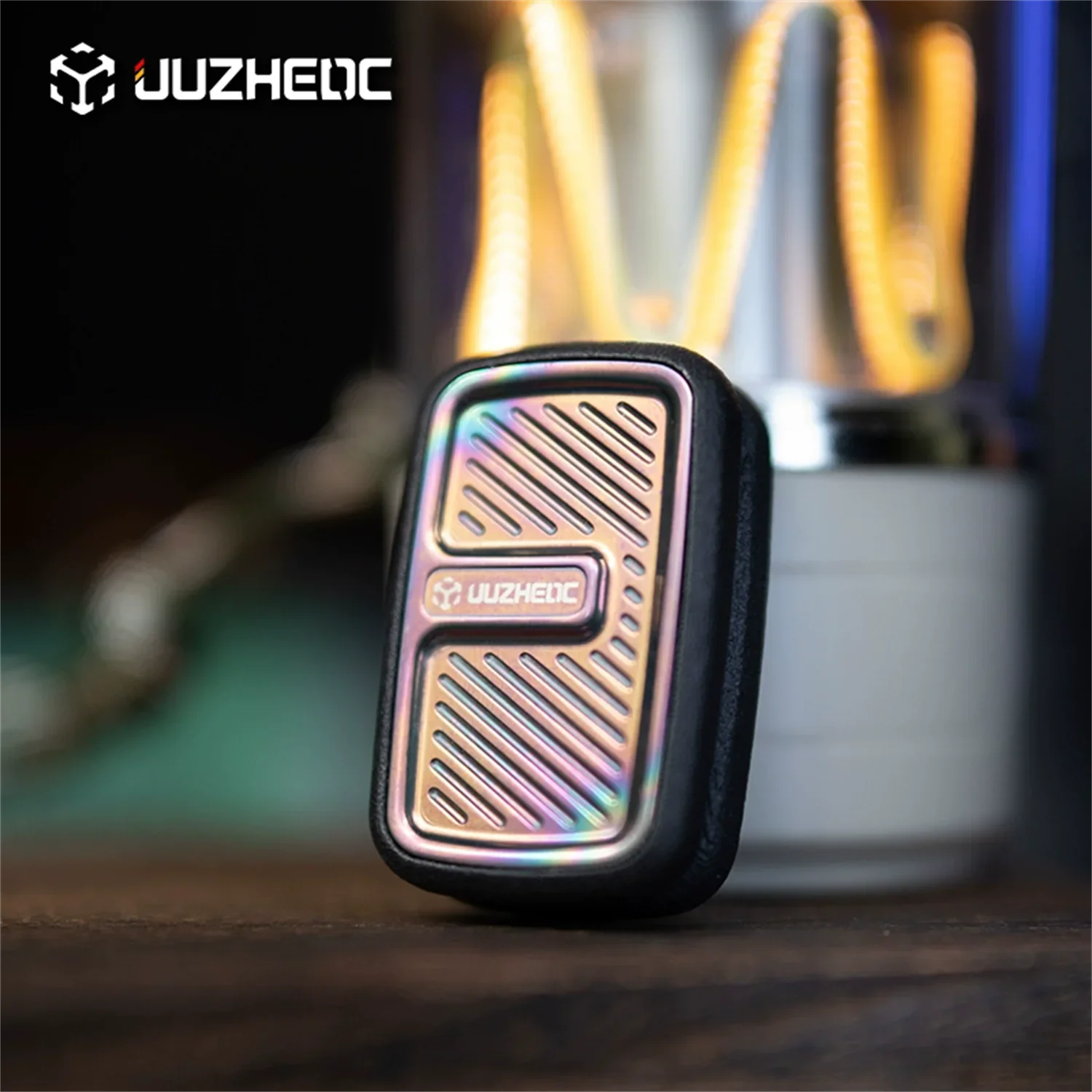 JUZHEN EDC Titanium Vingertop Decompressie Speelgoed Onbeperkt Fidget Slider Spinner Verjaardagscadeau