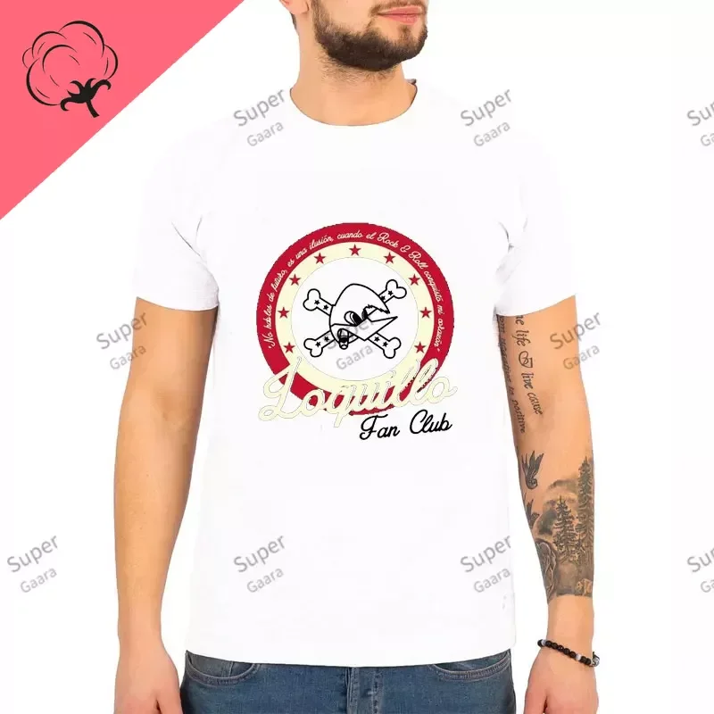 Loquillo Theme 1005Cotton Men's Dedicated Zevity Graphic Shirts Summer Short Sleeve Tee Shirt  Y2k Tops Clothing Streetwear Gym