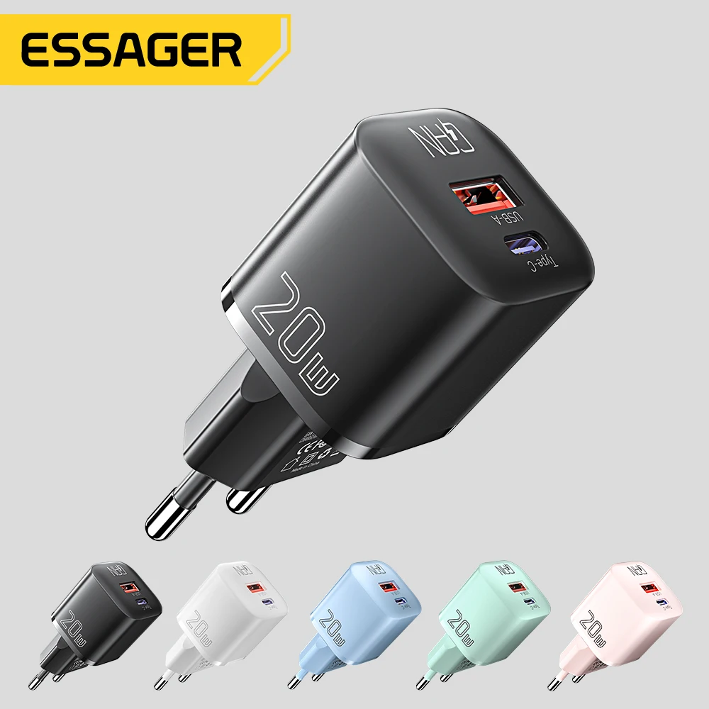 Essager-ポータブルUSBCタイプ充電器,iPhone 15,14,13,12,11 pro max,8 plus,20w,pd用の急速充電