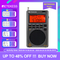 Retekess TR110 Radio FM Receiver Portable SSB Shortwave Radios AM FM All Waves Band CB AIR Band Ham Radio SW MW LSB VHF UHF