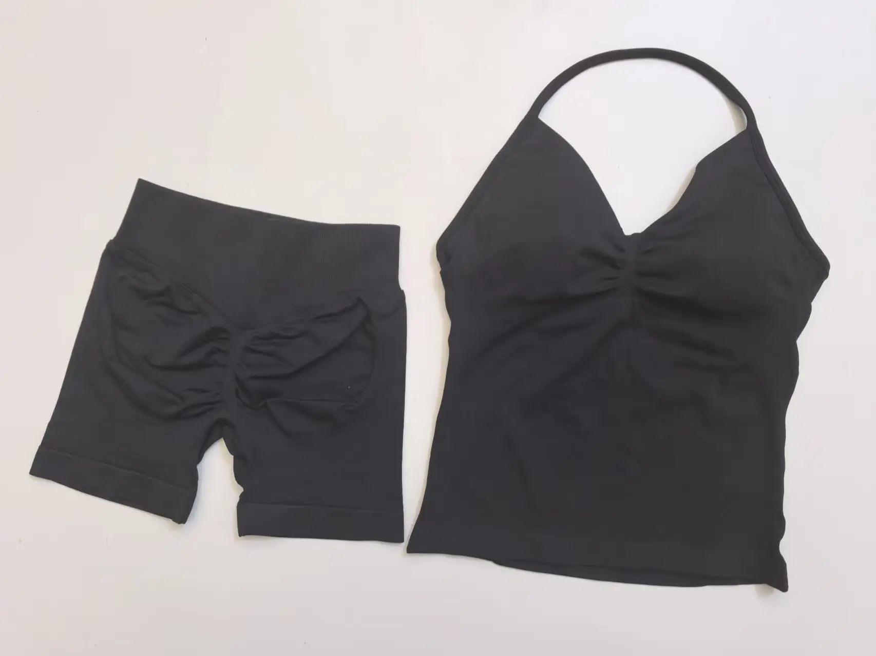 Sexy Women Yoga Set Sports Vest Tops High-Waisted Hip-Lifting Short Pants Casual Ladies Quick-Drying and Breathable Fitness Set