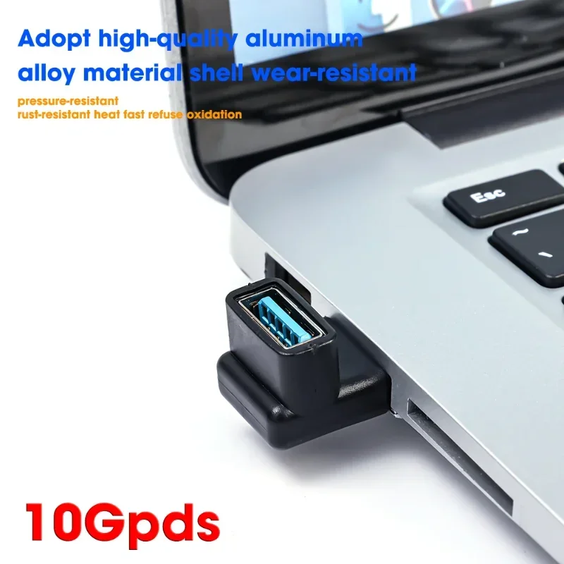 USB To Type C Adapter U-Shape Right Angle for USB C To Type C Adapter Universal L-Shape USB A Male To USB A Female Converter