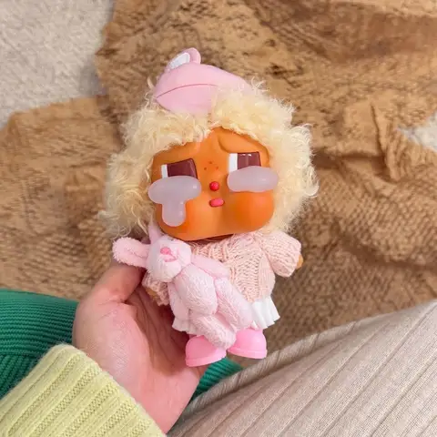 For CRYBABY Vacation Mode On Love sweater dress shoes set For labubu 17cm doll clothing Outfit Accessories