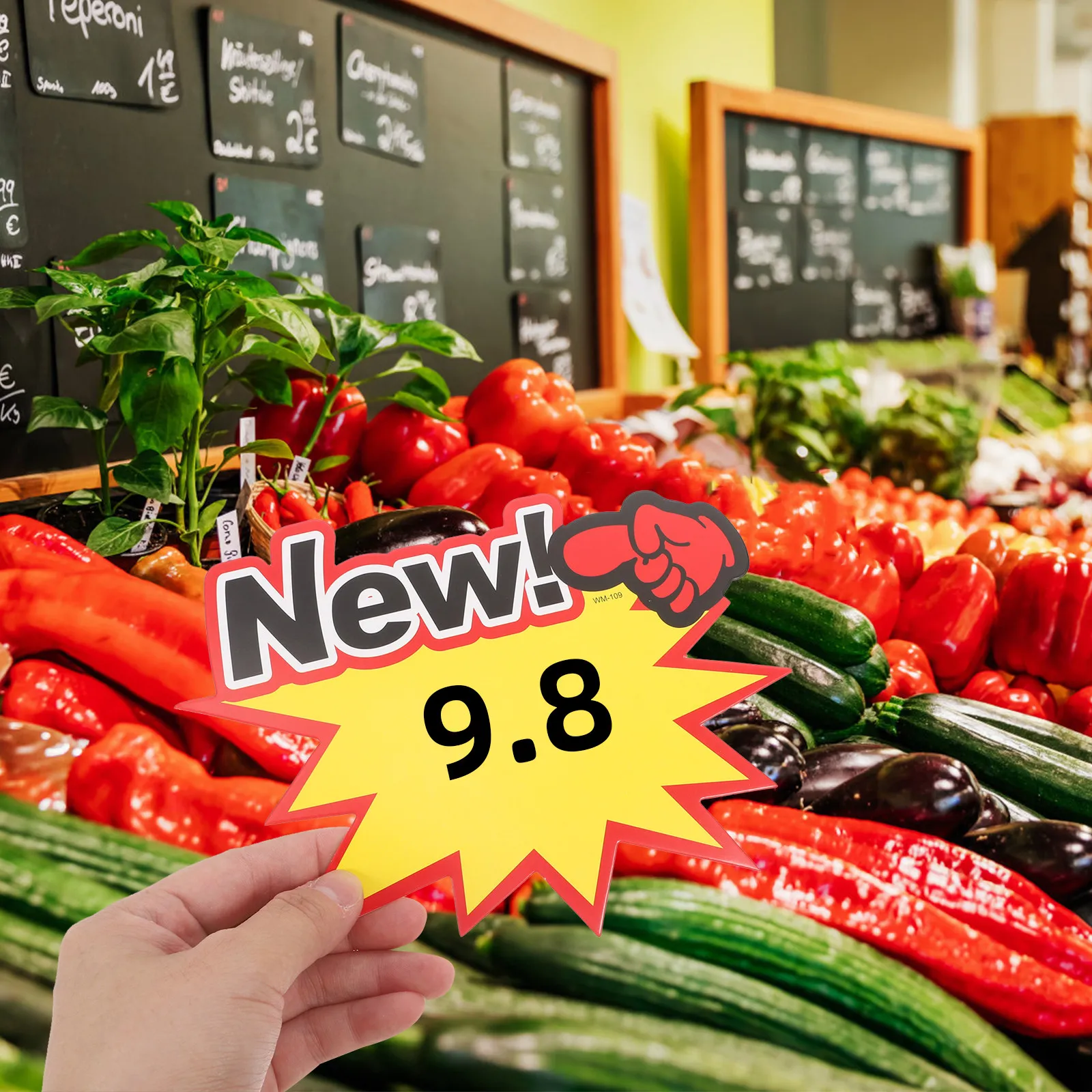 

100Pcs Price Burst Signs Bright Colored Retail Display Tags Blank Retail Sale Labels for Supermarkets Stores Garage Sale