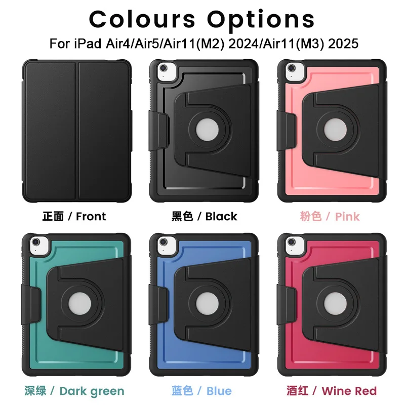 Smart Case for iPad Air 11 13 inch M2 M3 2024 2025 iPad A16 11th 10th 9th 8th 7th Air 5th 4th 10.9 Generation Pro 11 12.9 Cover 6