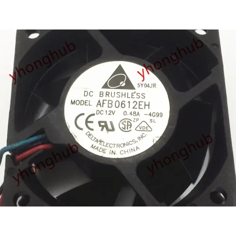 

Delta Electronics AFB0612EH 4G99 DC 12 В 0,48 А 60x60x25 мм Вентилятор охлаждения сервера 3-проводной