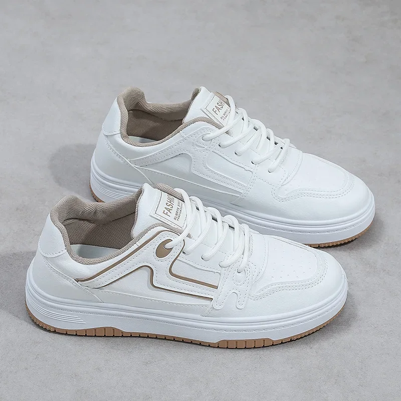 Новинка 2025, женские теннисные кроссовки, модные удобные спортивные туфли для доски, повседневные маленькие белые туфли в академическом стиле, женские весенне-осенние туфли