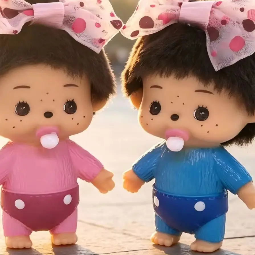 

New model Monchhichi Keychain Anime Cute Figure Fashion Keyring Pendent Car Key Accessories Doll Toy Xmas for