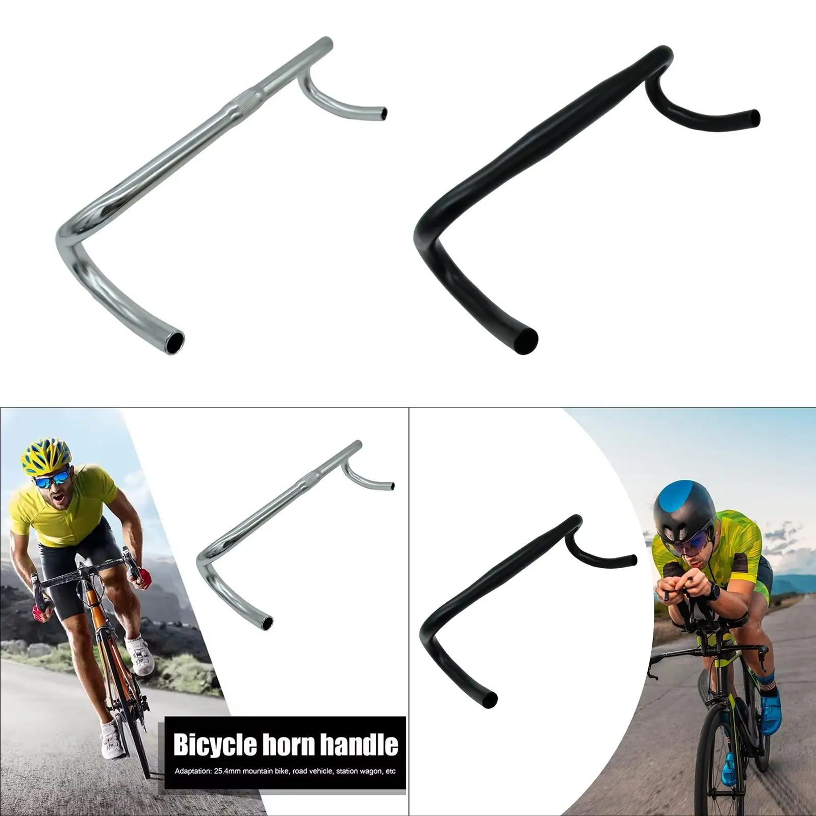

Road Bike Bar Lightweight Aluminum Alloy Drop Bar Handlebar Race Handlebar Curved Bike Handlebar Professional Replacement Sturdy