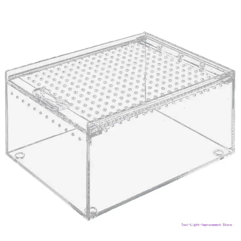 

C63E Acrylic Insect Feeding Box Habitat Terrarium Breeding Box for Isopods