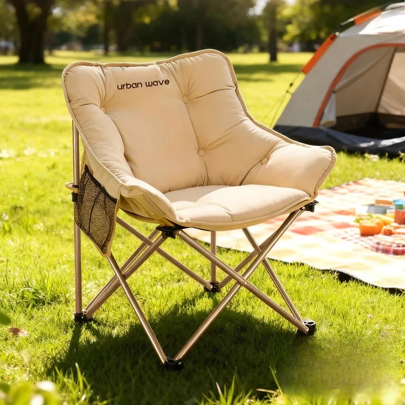 

Outdoor Picnic Camping Chair Portable Fishing Thickened Single Low Backrest Folding Chairs Leisure Durable Camping Furnishings