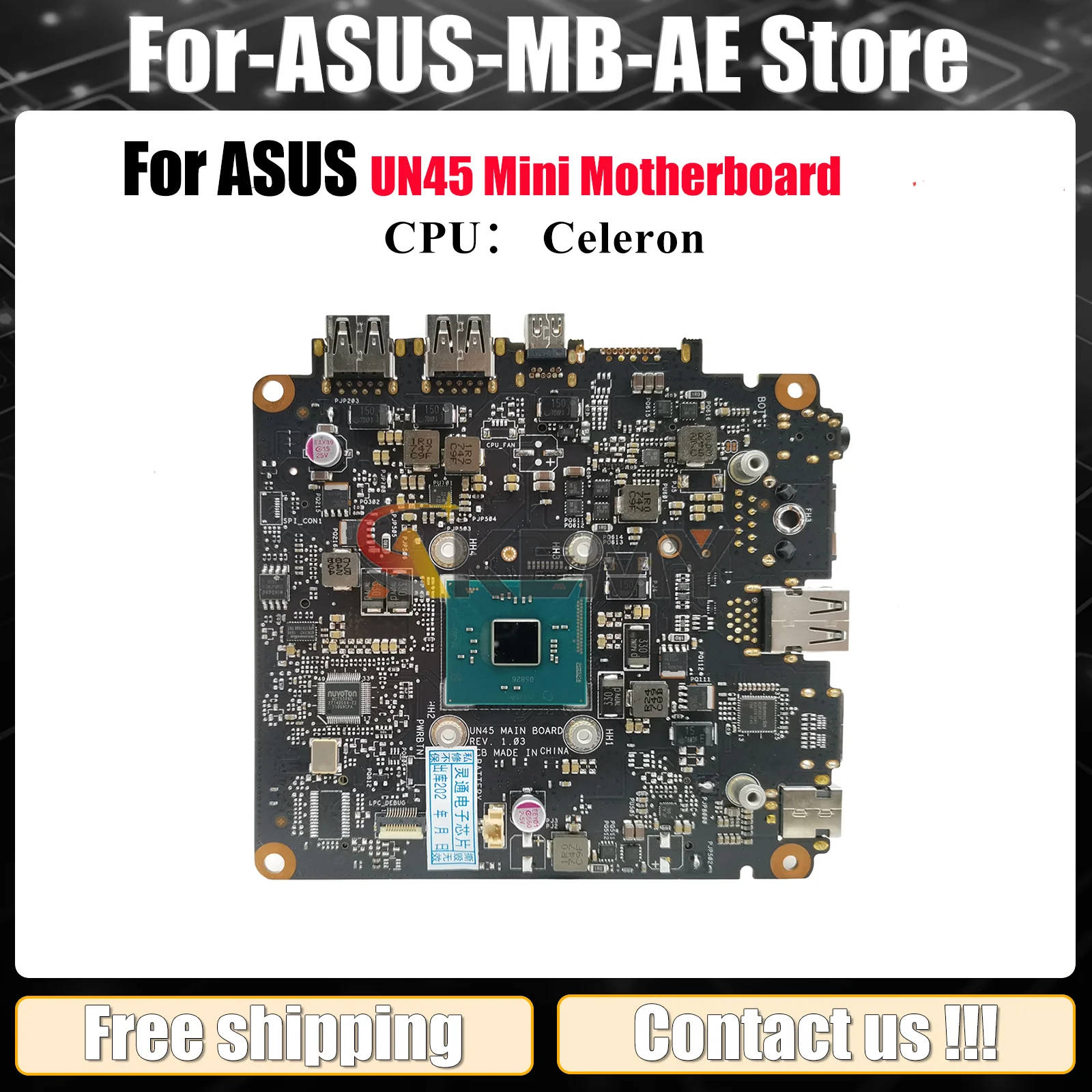 

UN45 Laptop Motherboard For ASUS VivoMini UN45 Notebook Mainboard With Celeron CPU 100% tests OK fast shipping High quality