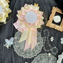 Handmade Rosettes,Badge Display Holder,Ita Backpack To Display, Award Ribbon,Ita Bag Accessories,Lolita Decoratio