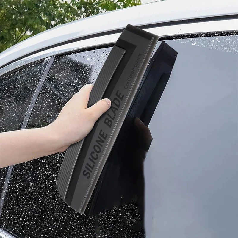 Long Lasting Silicone Auto Wiper Blades Carbon Fiber Decor Shell All Weather Car Wipers