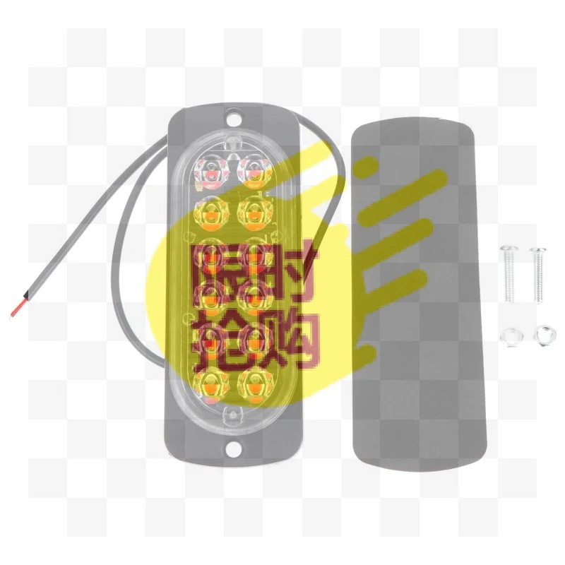 【CMO】2Pcs 12V 24V Universal Car Rear Red Fog 12 LED Lamp For Truck Van Bus Urgent Light Auto Accessories