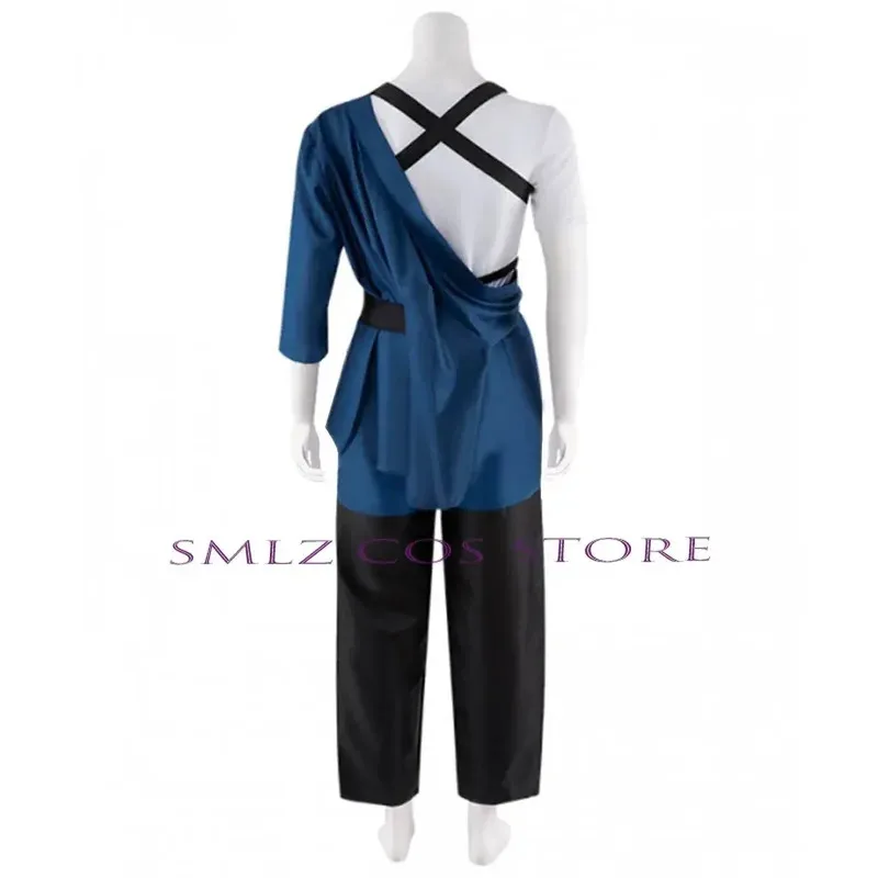 CyAnime A Young Master Cosplay Shinmon Benimaru Cosplay Costume Man Blue Kimono Wig Suit Halloween Party Uniform Outfit for Men