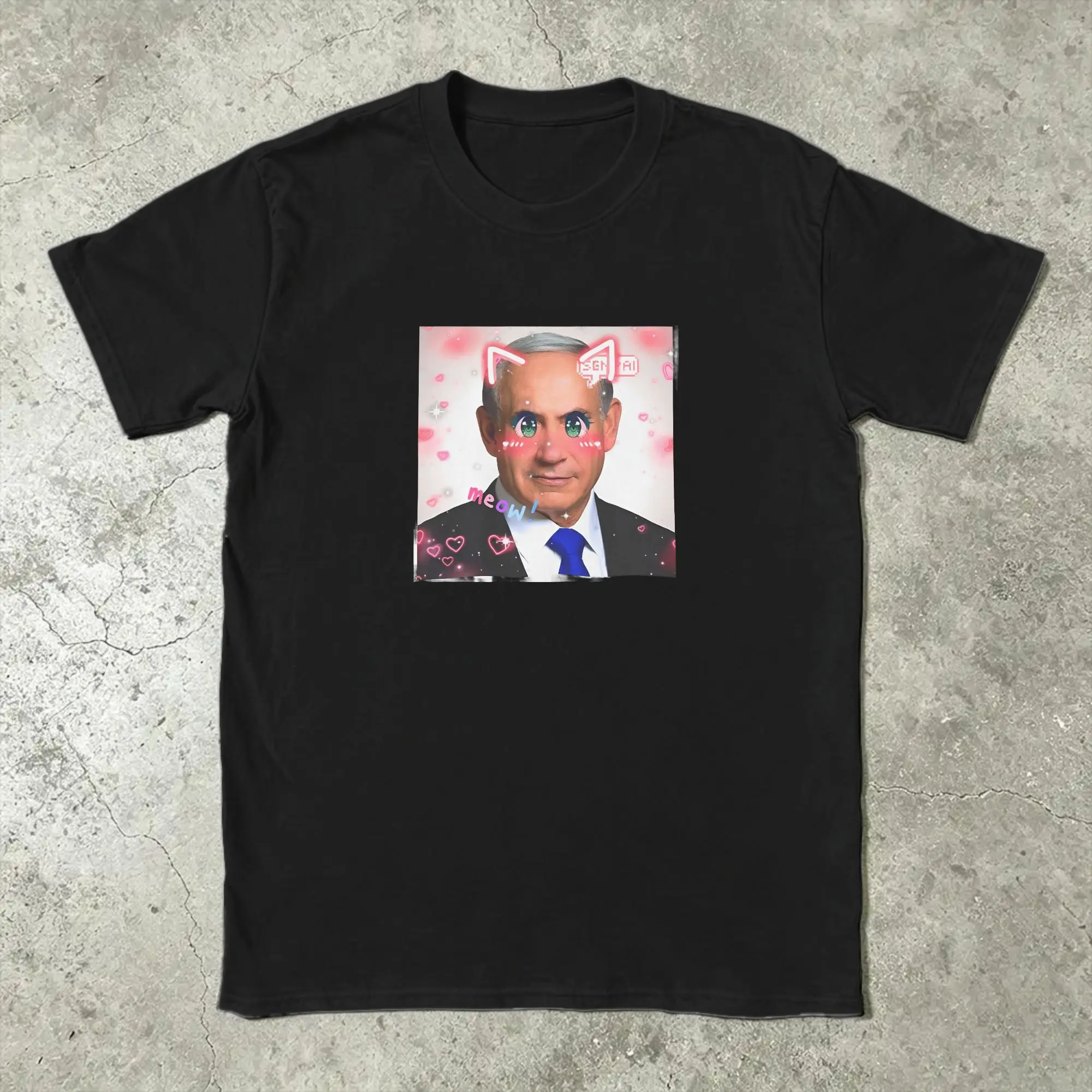 Benjamin Netanyahu T Shirt Summer cute Cotton T-Shirts For Couple Leisure Custom DIY Tee Shirt Short Sleeve Vintage Clothing