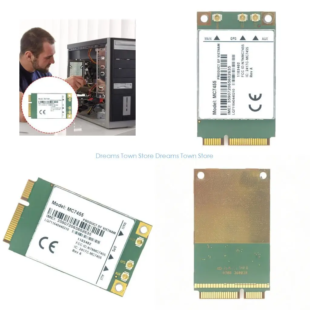 HX6A MC7455 LTE CAT6 4G เครือข่ายโมดูลการออกแบบขนาดเล็กเพื่อการถ่ายโอนข้อมูลที่ปลอดภัย