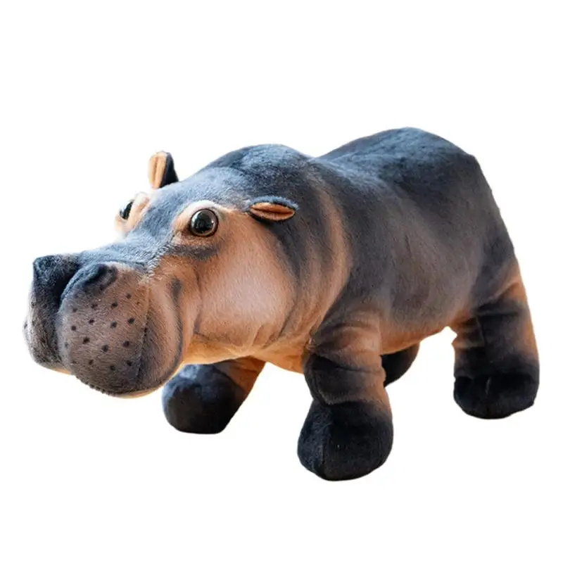 Hippo Plush Collectible Soft ตุ๊กตาสัตว์ของเล่น Pygmy Hippo ตุ๊กตา Plush Plushies ตุ๊กตาสัตว์หมอนสําหรับเด็กห้องเด็กหญิง