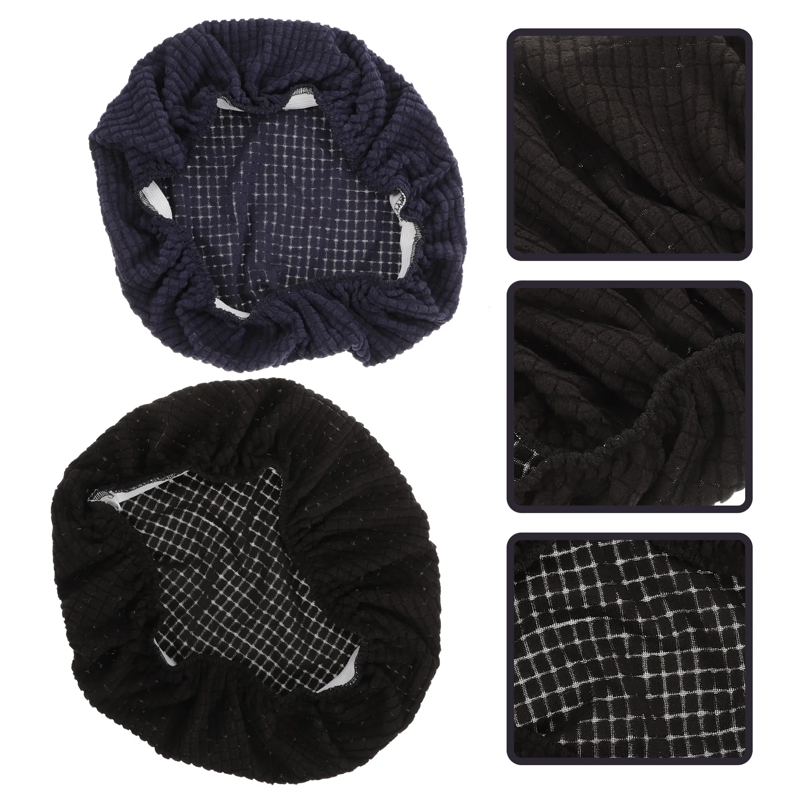 

2 Pcs Chair Cover Round Covers Barstool Seat Protector Polyester Office Cushion