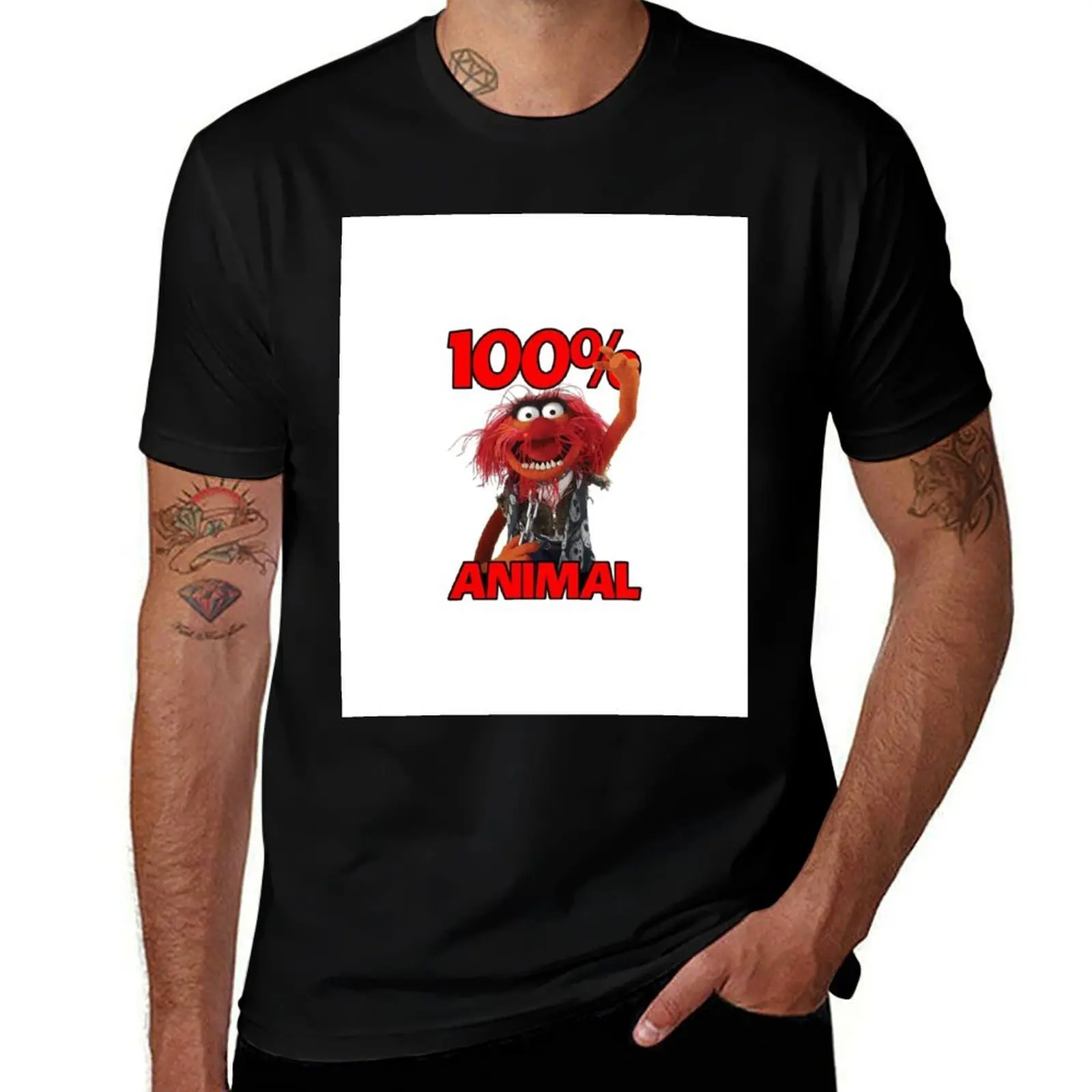 Muppets 100 Animal oder Geburtstagsgeschenk T-Shirt Plus Size Gym Sports T-Shirt