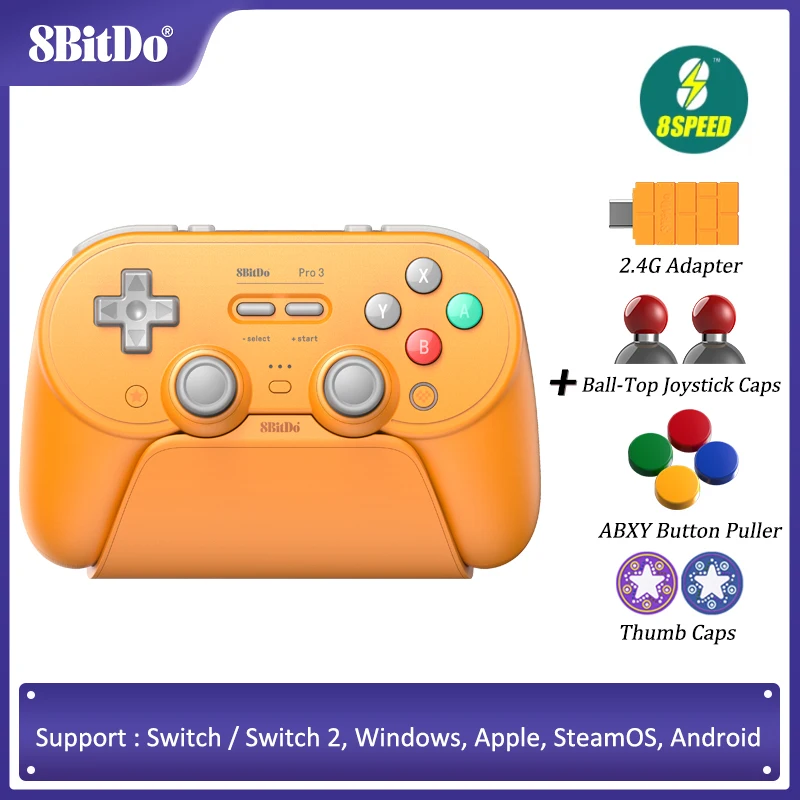 8BitDo Pro 3 Bluetooth Controller for Switch Windows Apple TMR Joysticks Switchable Triggers Swappable Buttons 2.4G USB Android image 3