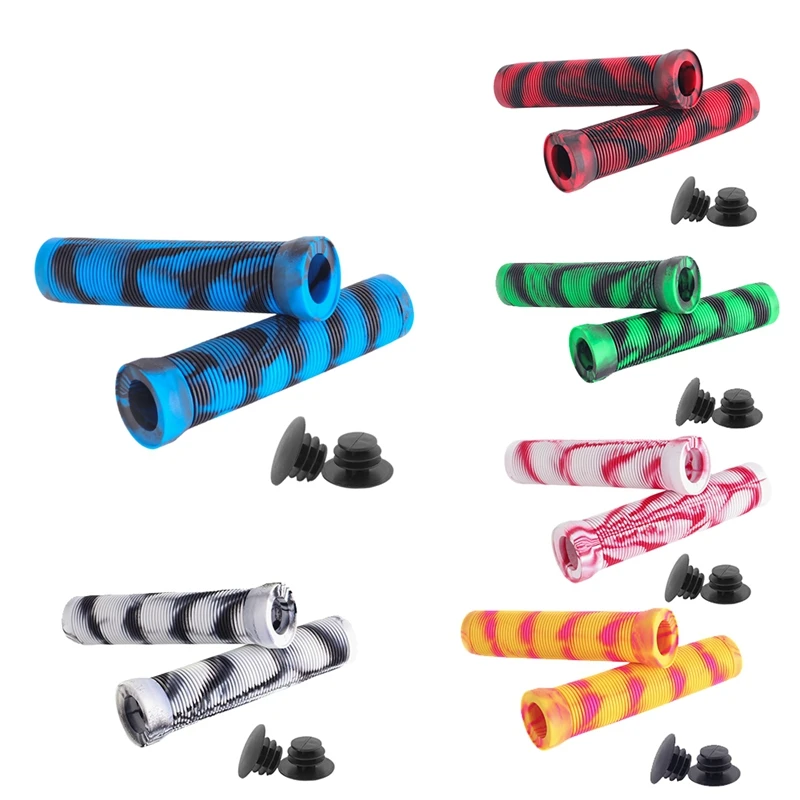 1 Pair Bike Handlebar Grips Cover Non-Slip Rubber Handlebar Cover For 22.2Mm Handlebar Scooter Cruiser Road Urban