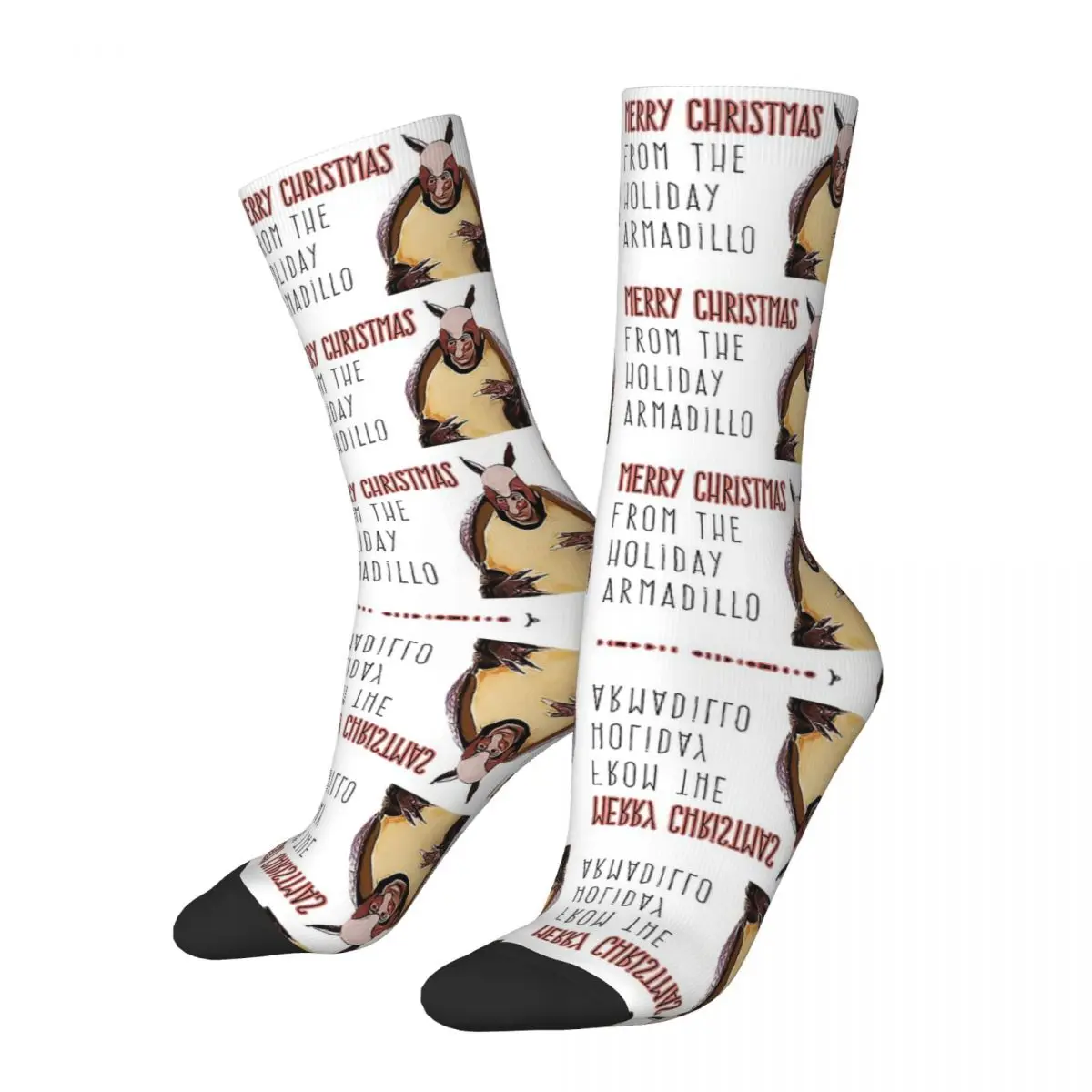 Holiday Armadillo, Digital Illustration Artwork Socks Super Soft Stockings All Season Long Socks for Man's Woman Christmas Gifts