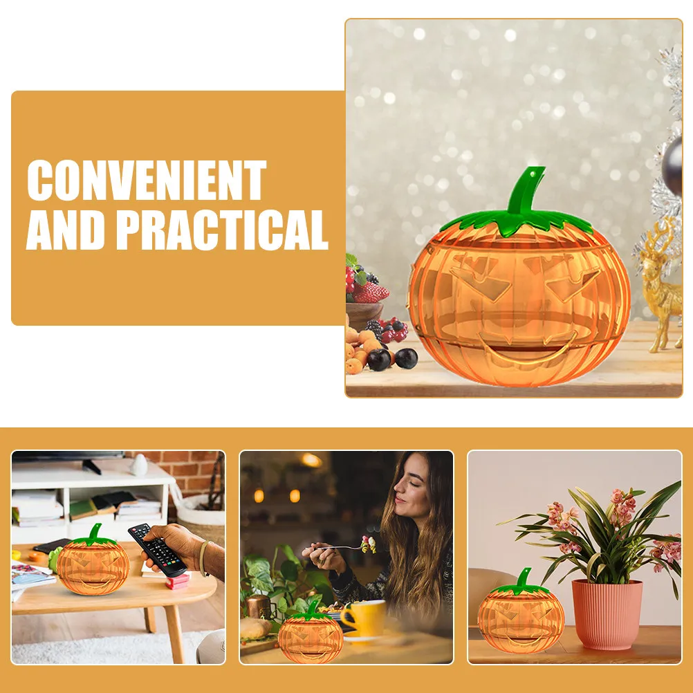 2Pcs Indoor Fruit Flytrap Pumpkin Shape Durable ABS Box Catchers Bait Traps for Home Kitchen Office Indoor Fruit Flytrap