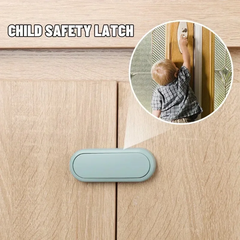 

5Pcs Double Door Wardrobe Lock, Child Safety Drawer Lock, Cabinet Door Protector, Baby Anti Pinch Invisible Lock for Kids