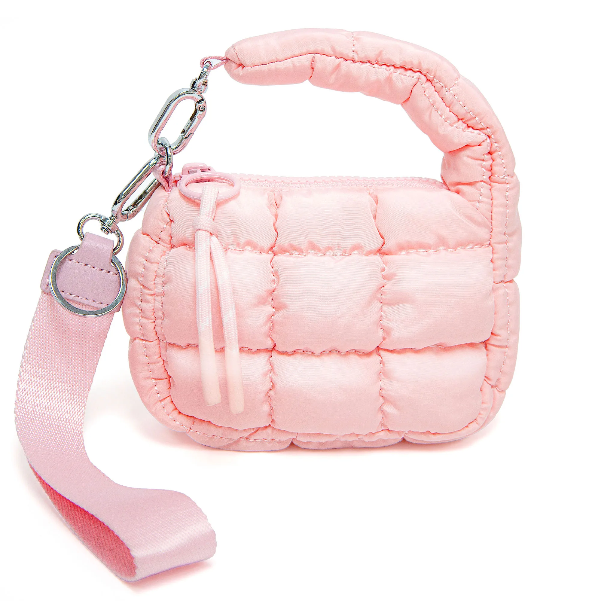 Mini Quilted Wristlet Bag for Women, Puffer Handbags,Evening Bags,Charm Lipstick Bag,Cute bag Charm for Gift