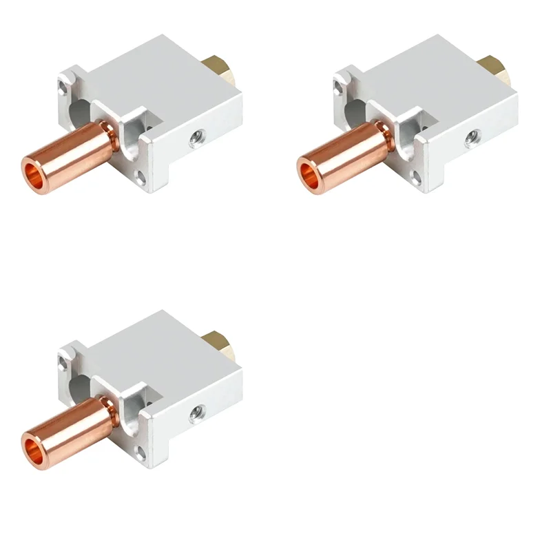 

A46M-3X For FLSUN V400 3D Printer Hotend Nozzle Extruder Parts Print Head Brass Heat Block Throat Copper Plated