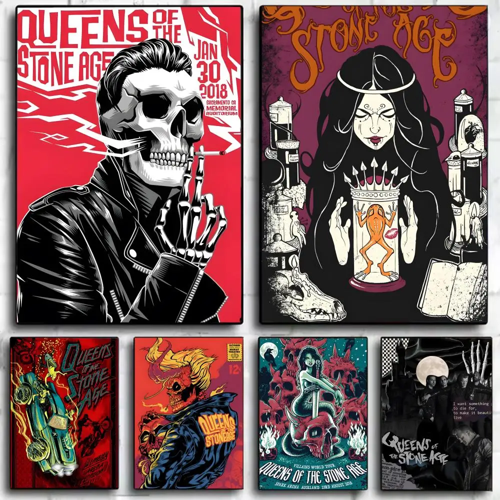 Band Q-Queens Of The Stone Age Poster Wall Art Print Poster Decorative Mural Home Decor Gift Unframed