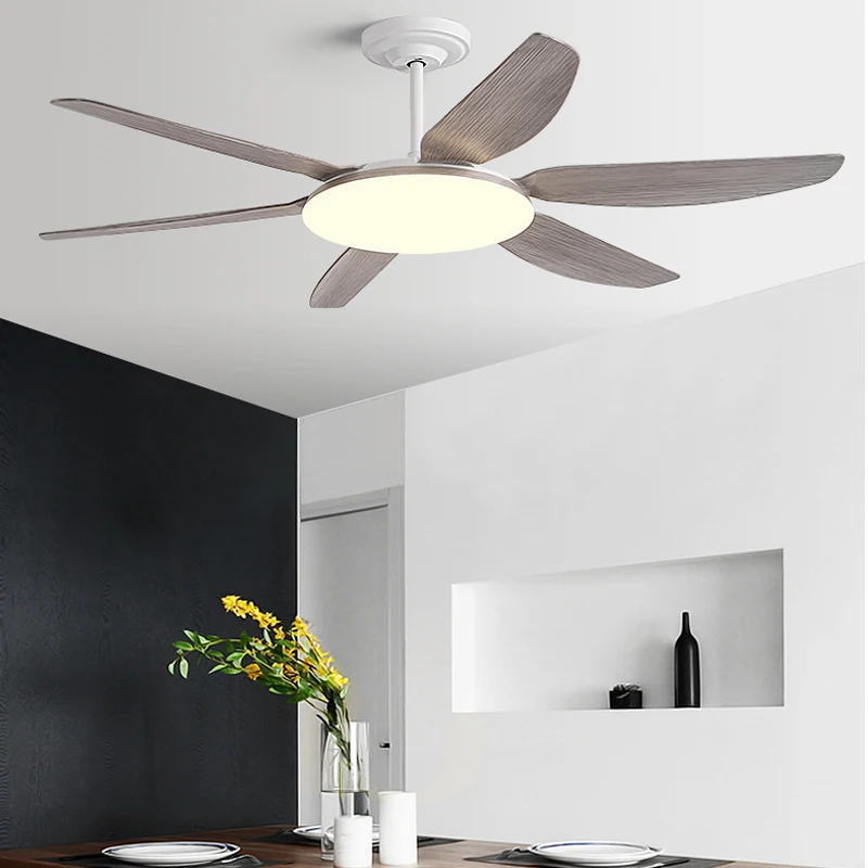 Ventilatore da soggiorno da 63 pollici Llights 2023 nuovo stile ristorante ventilatore da soffitto luce interna DC forti venti con lampadario a