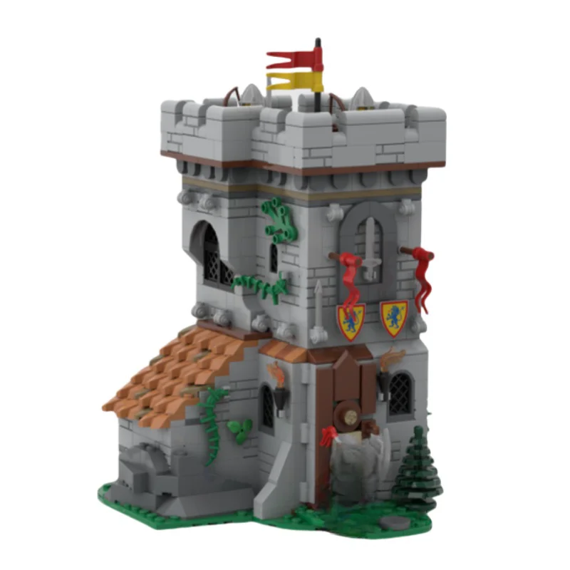 MOC Building blocks Assemble toy Lion Knight Outpost Building Castle model 727pcs Creative holiday gift for all lovers