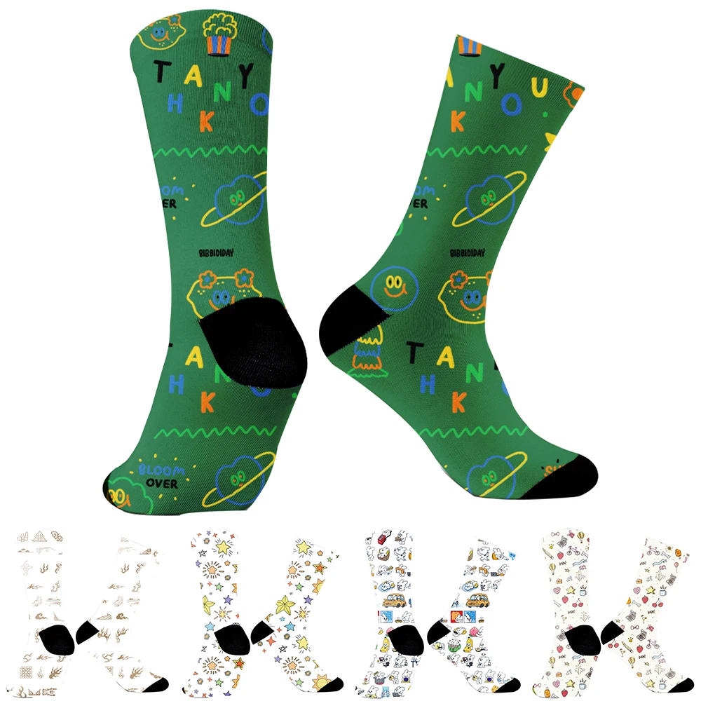 

and interesting cartoon 2024 New for Happy socks Harajuku Funny socks Christmas gifts