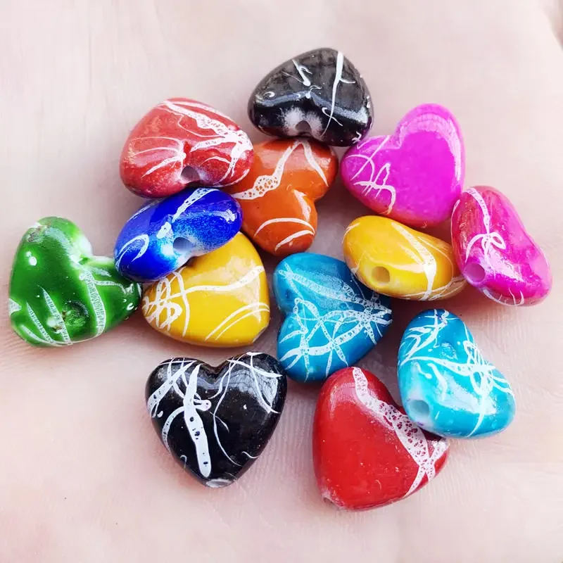 20pcs 13*15mm Heart Acryl Gems Cabochon Flatback sew on Rhinestone For Native Beaded Earring&Necklace & bracelet Wedding Jewelry