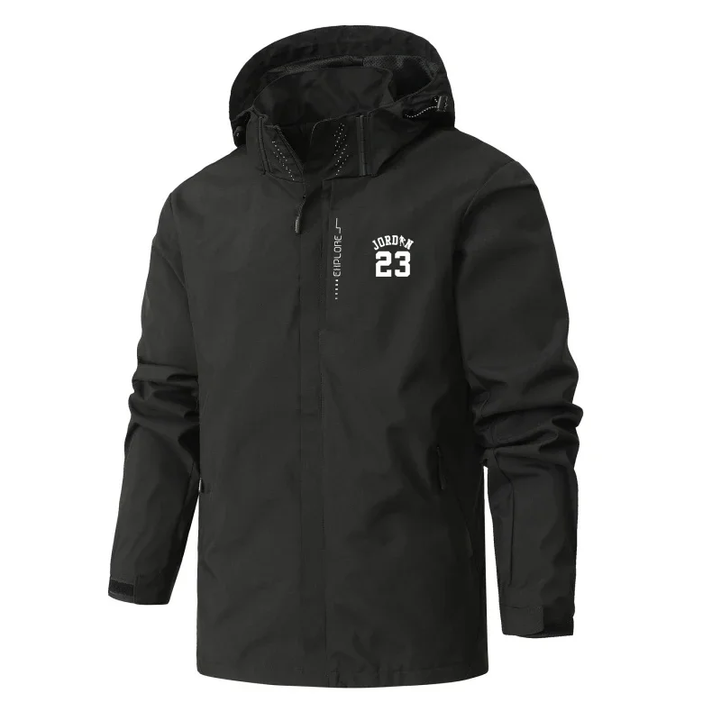 

New Men's Spring and Autumn Outdoor Sports Fishing Mountain Climbing Casual Fashion Loose Multi-functional Hooded Jacket