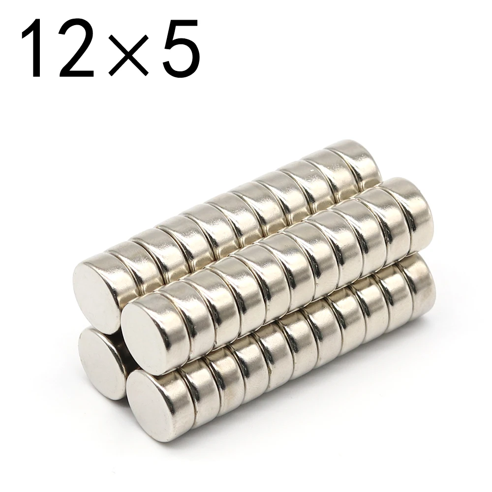 5/10/20/50/100/pcs 12x5 Powerful  Permanent Round Magnet 12x5mm Neodymium Magnet Strong magnetic  disc 12*5