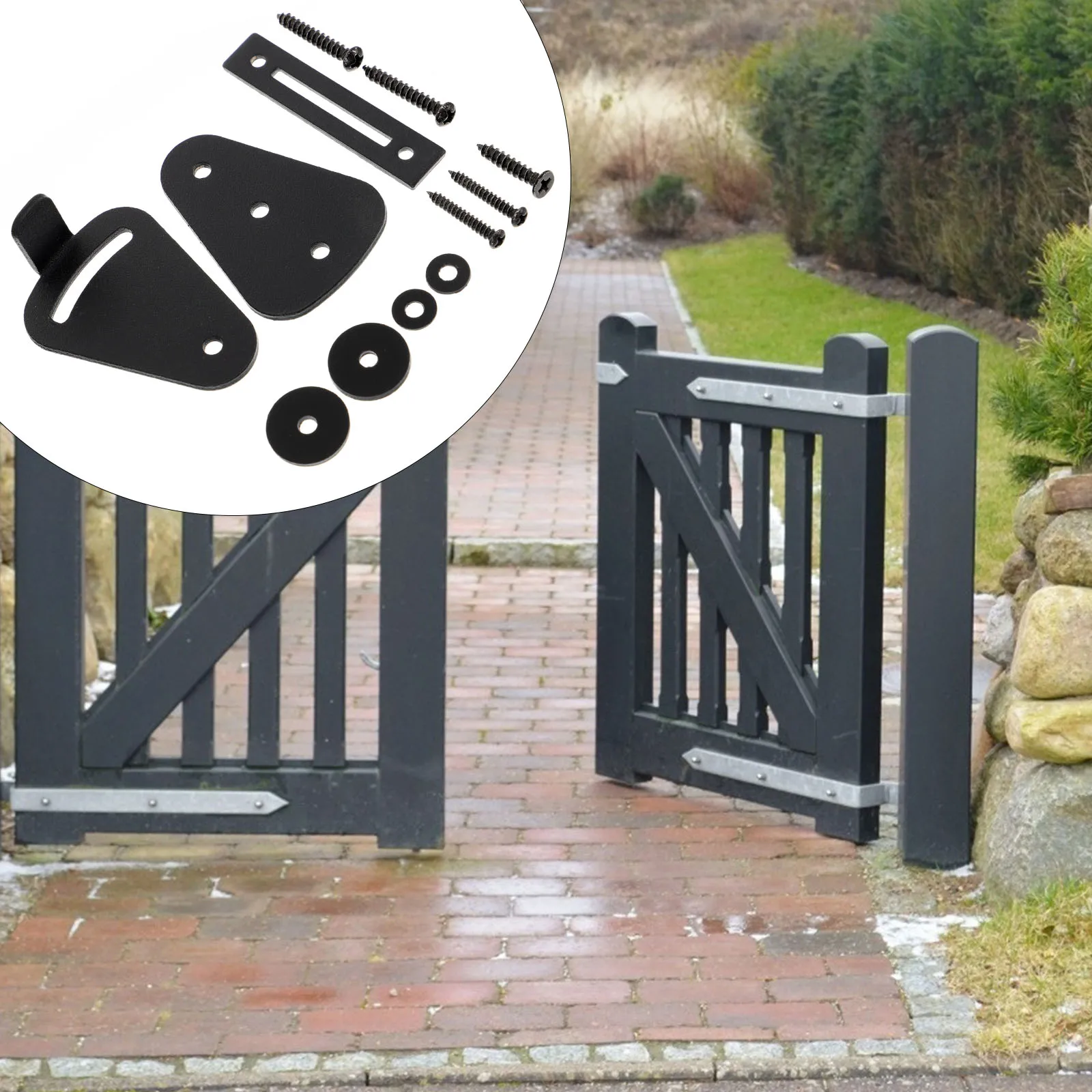 

Деревянная черная углеродистая сталь, безопасность детей, Хэллоуин, конфиденциальность, замки для сарая, фурнитура, прочный материал премиум-класса, простая установка, стабильная