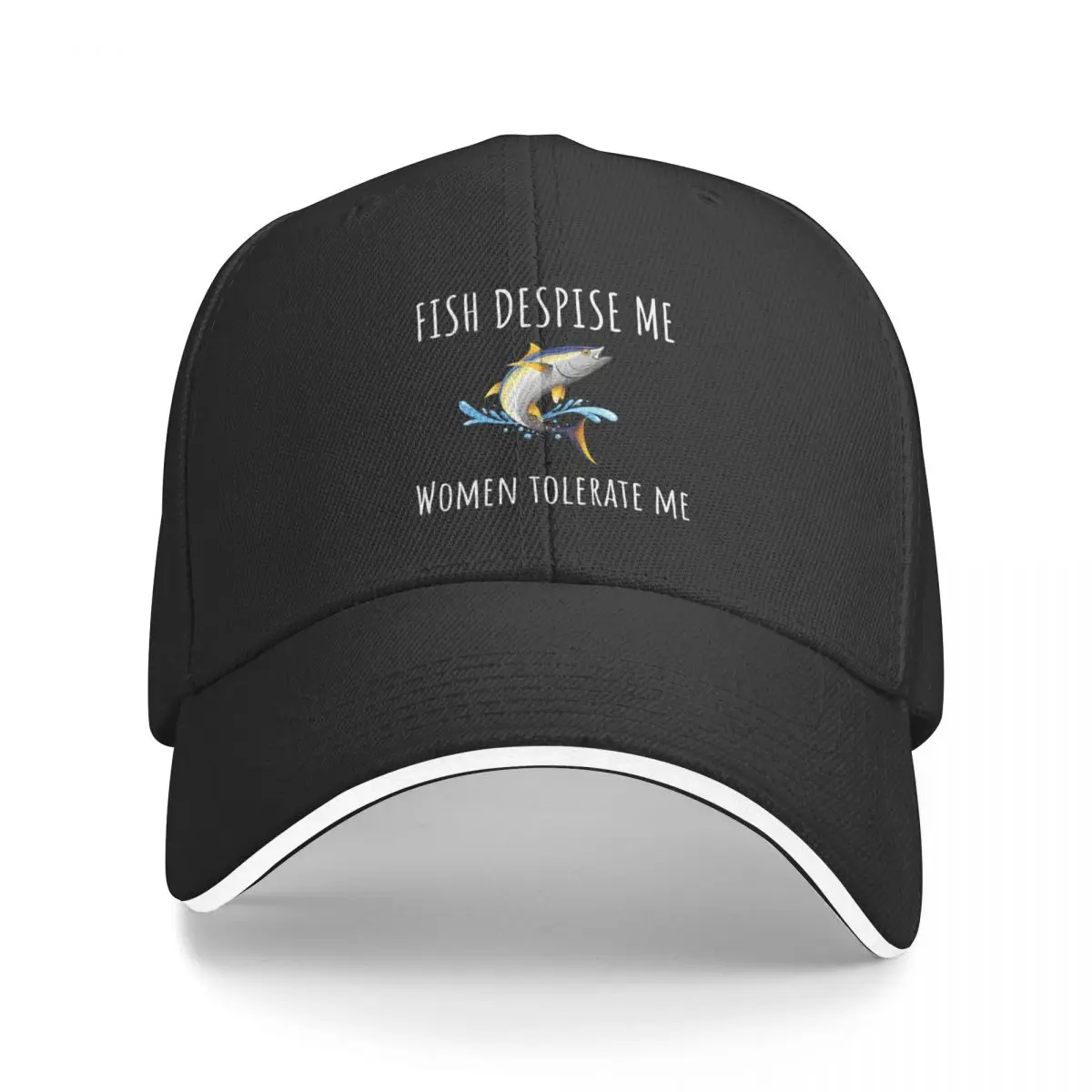 

Fish despise me women tolerate me Baseball Cap Hood Big Size Hat Sports Cap fashionable Women's Hats For The Sun Men's